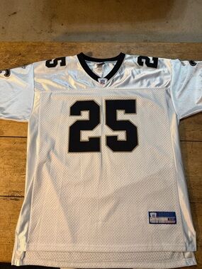 Reggie Bush White NFL Football Jersey with Black Number 25